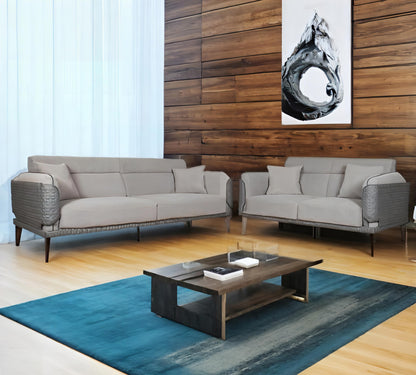 Laksha Fabric Sofa Set (3+2) Grey