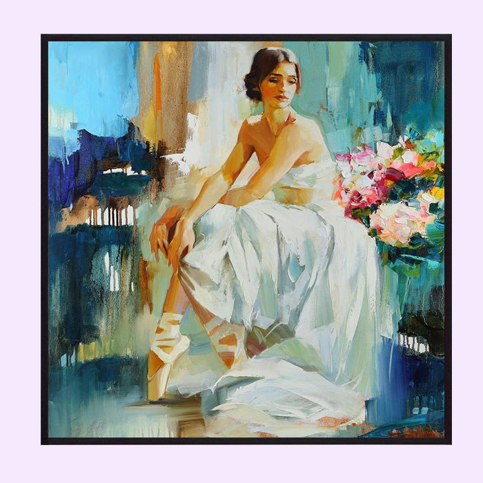 Lady Canvas Painting Art Work