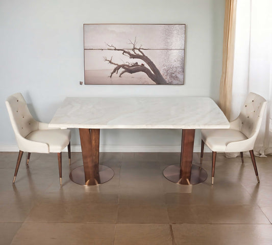 William Italian Marble Dining Table 6 Seater