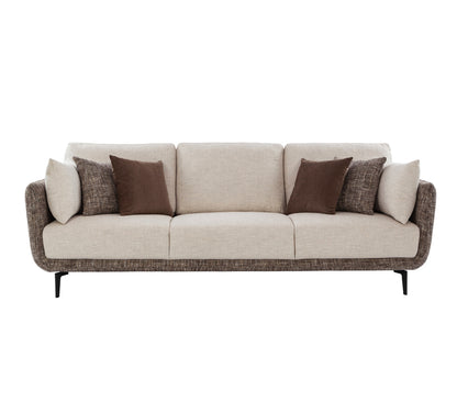 Paxton Fabric Sofa 3 + 2 Seater Brown and Grey