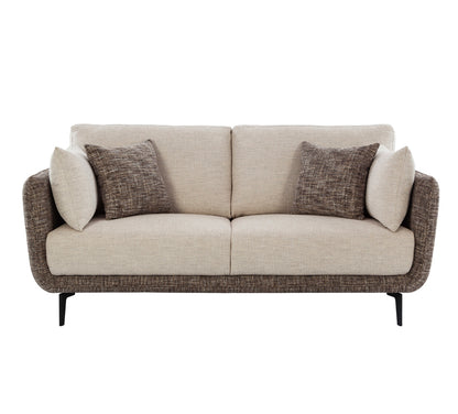 Paxton Fabric Sofa 3 + 2 Seater Brown and Grey