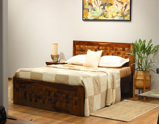 Dalia Sheesham Wood King Size Bed