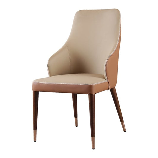 Jeff Ash Wood Leatherette Dining Chair