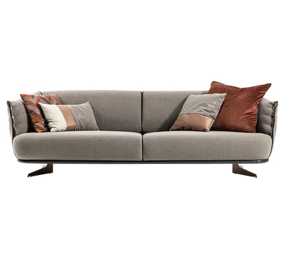California Premium Fabric Sofa 2 Seater Grey