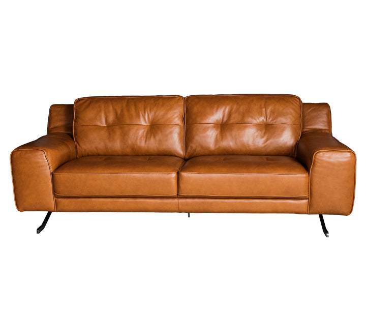 Full Leather Premium Sofa 3 Seater Tan - E111