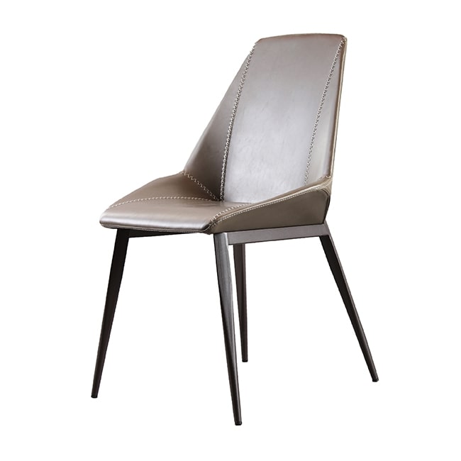 Stylish Leatherette Upholstered Dining Chair Brown
