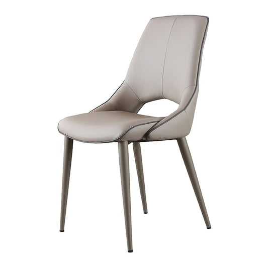 Stylish Leatherette Upholstered Dining Chair Grey