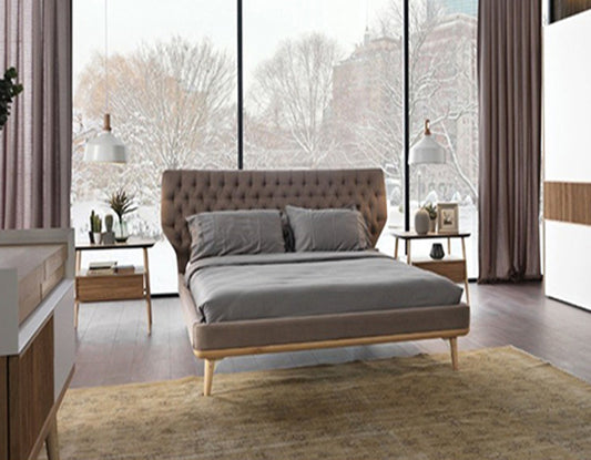 NATURA Fabric Upholstered King Size Bed