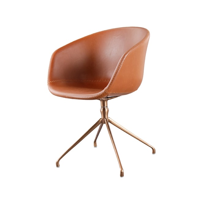 Stylish Legs with Leatherette Upholstered Dining Chair Brown