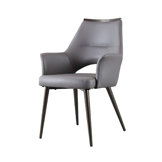 TMB DC Leatherette Upholstered Dining chair Dark Grey