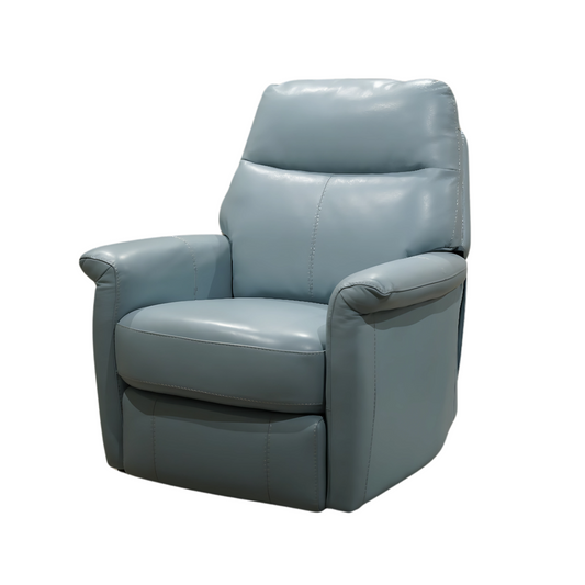 Half Leather Power 1 Seater Recliner Grey -12762