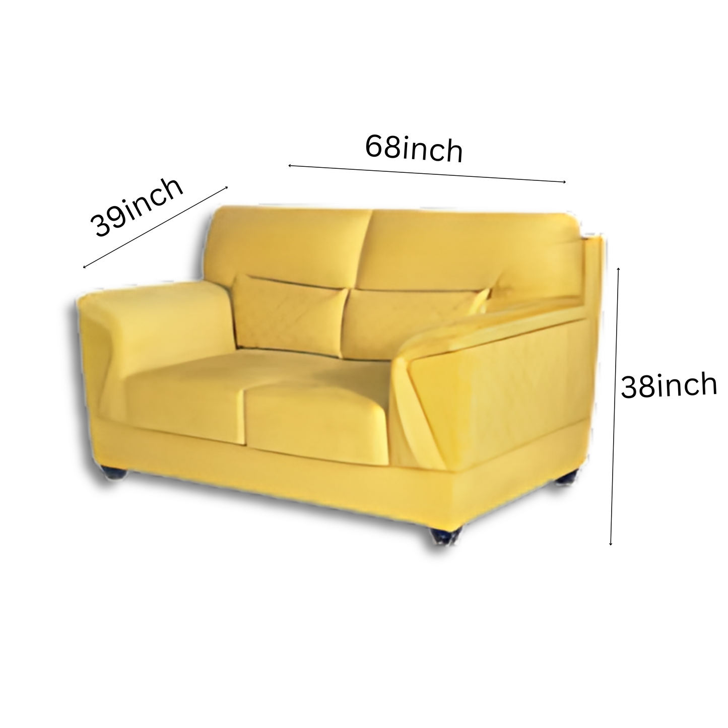 Canvas Fabric Sofa 3+2 Yellow