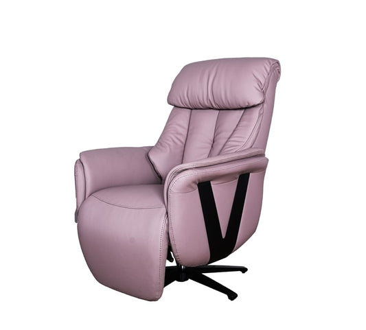 Leather Motorized Recliner 1 Seater Pink - 06