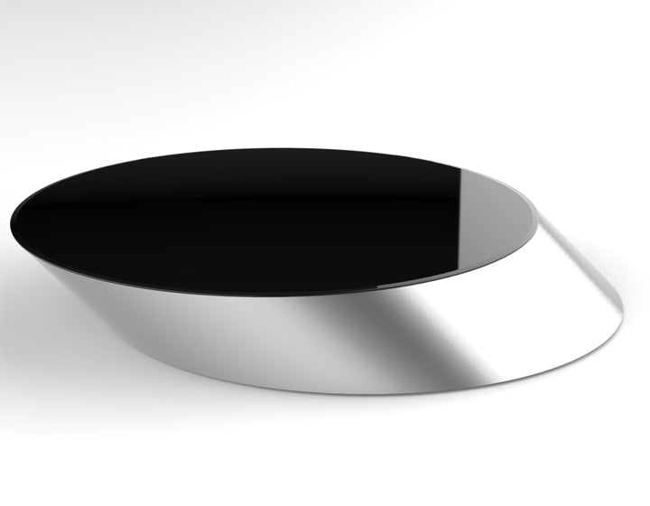 Azimuth Glass Coffee Table Reflex Silver