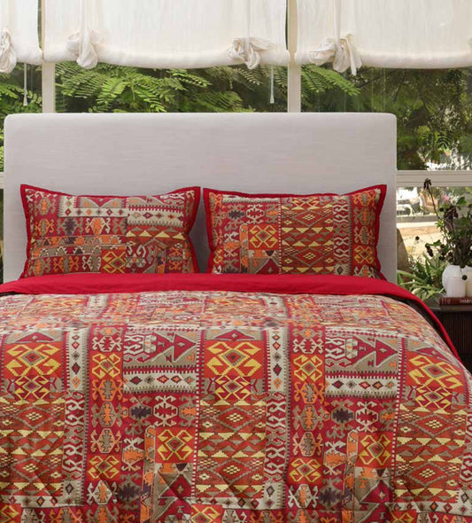 Global Folk 210 TC Multi Colour Doube Bedsheet Set