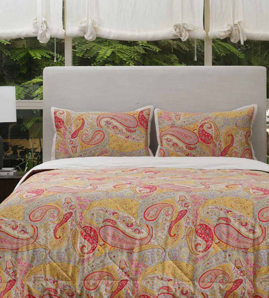 Boho Paisley 210 TC Multi Colour Double Bedsheet Set