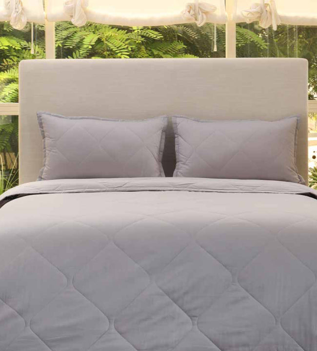 Light Grey 210 TC Cotton Double Bedsheet