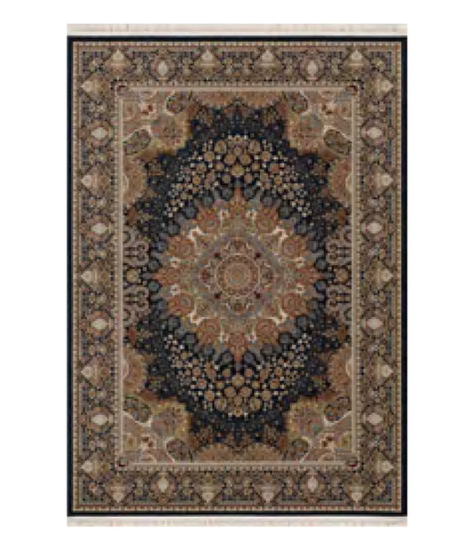 Brown and Beige Color Traditional Hand Tufted Wool Carpet
