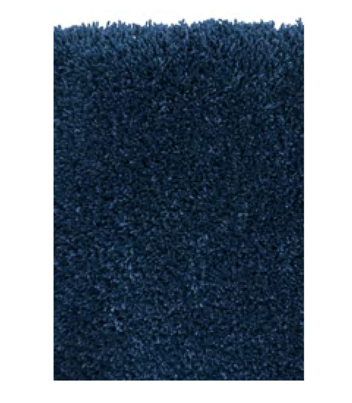 Royale Geometric Shaggy Rug Dark Blue